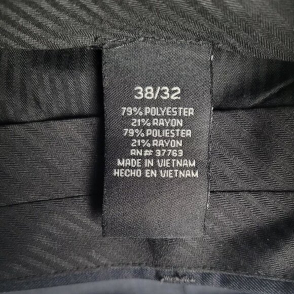 Perry Ellis Portfolio Mens Grey Slacks Pants Zip Fly Straight Leg Business 38x32 - Picture 3 of 3